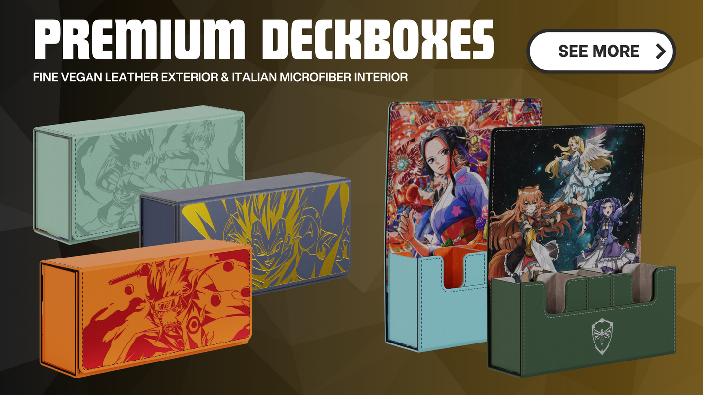 Gojo firing off his signature Limitless attack showcasing his unapparelled Strength Premium TCG Anime Inspired deck box part of the accessories collection inspired by Jujutsu Kaisen