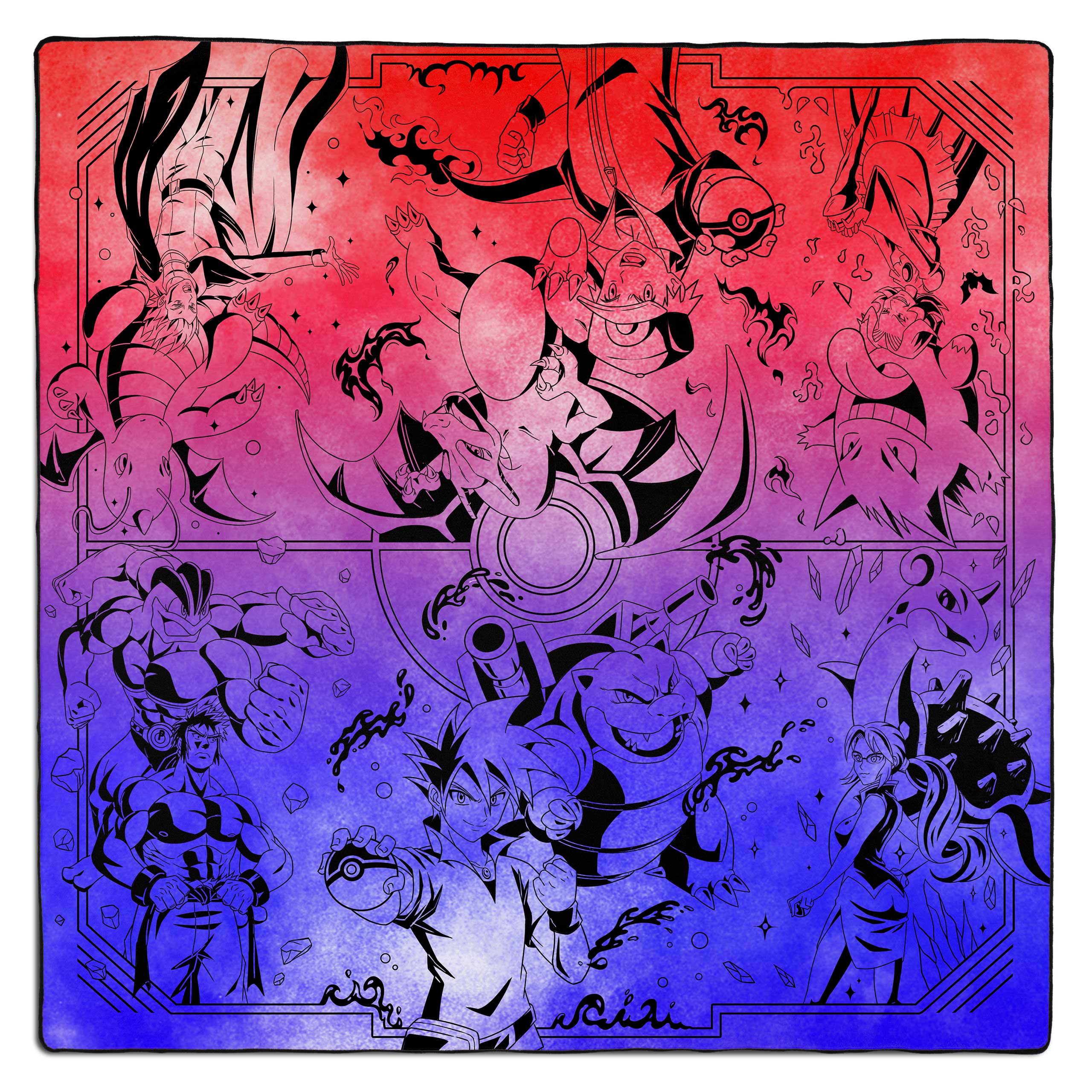 Rivals 2-Player Stitched Edge Playmat - Gradient