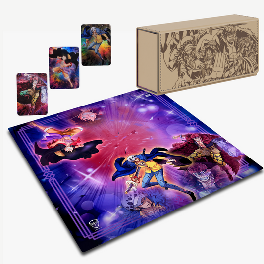 (Pre-Order) Completionist Three Captains Anime Art Cards, Playmat, and Deck Box Combo