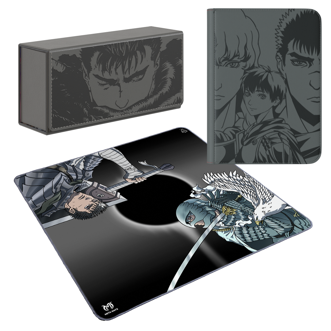 (Pre-Order) The Struggler (Total Eclipse Edition) 2-Player Stitched Playmat, Binder, and Deck Box Combo