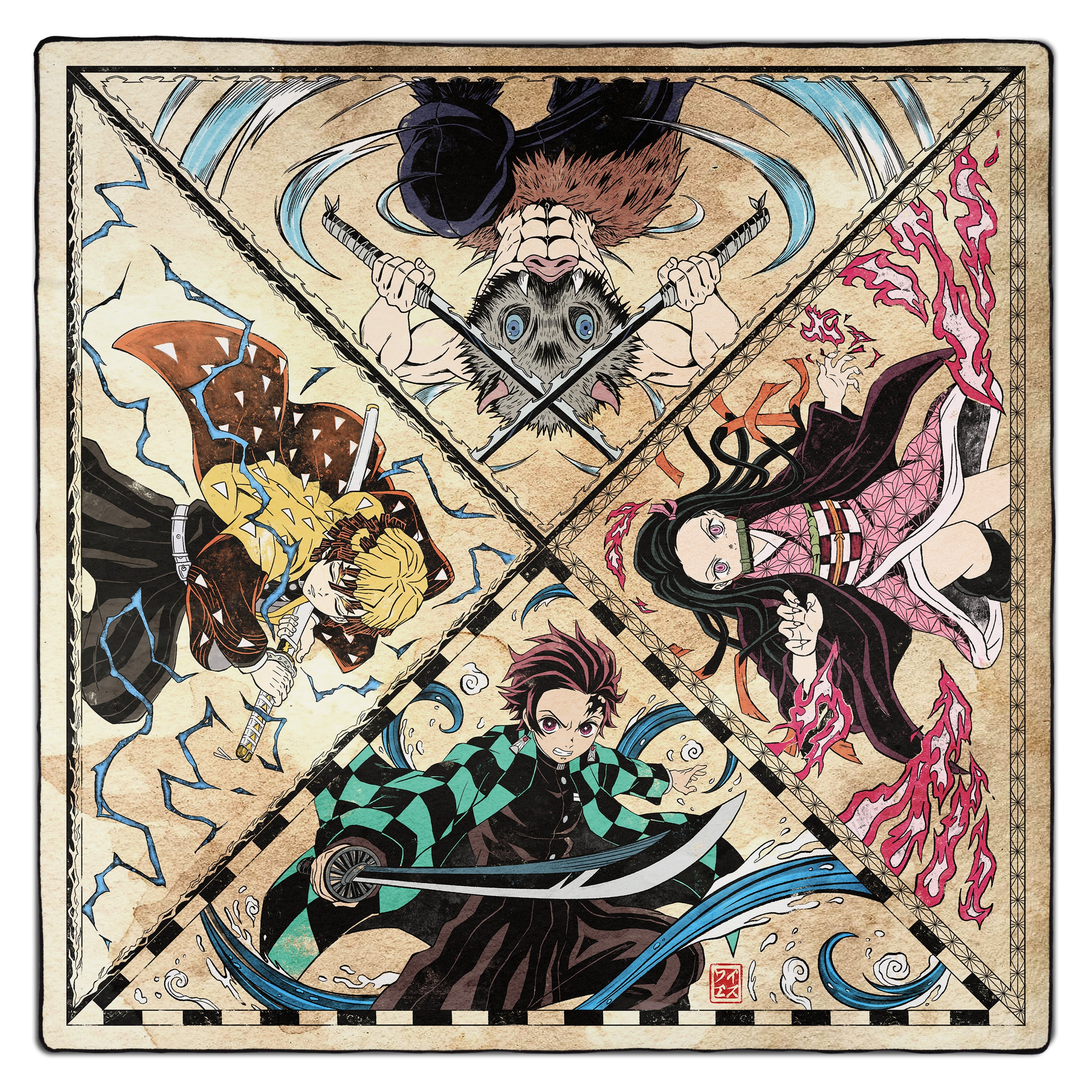 Hinokami 2-Player Stitched Edge Playmat - Artist Scroll (Pre-Order)