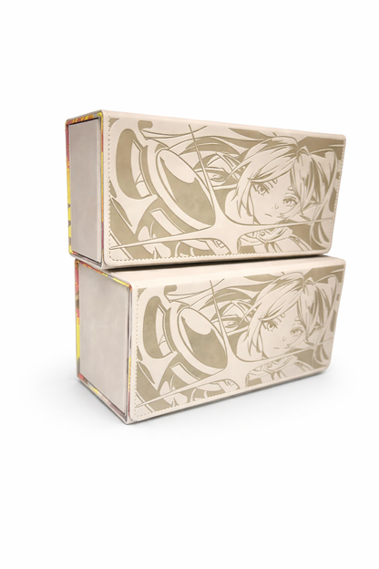 Two stacked boxes with anime-style character illustrations on a white background
