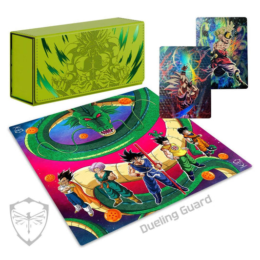 Dueling Guard Legendary Saiyan EV 2.5 Box & Original Saiyans 2 Player Playmat & Ultimate Saiyans Collectible Anime Art Cards