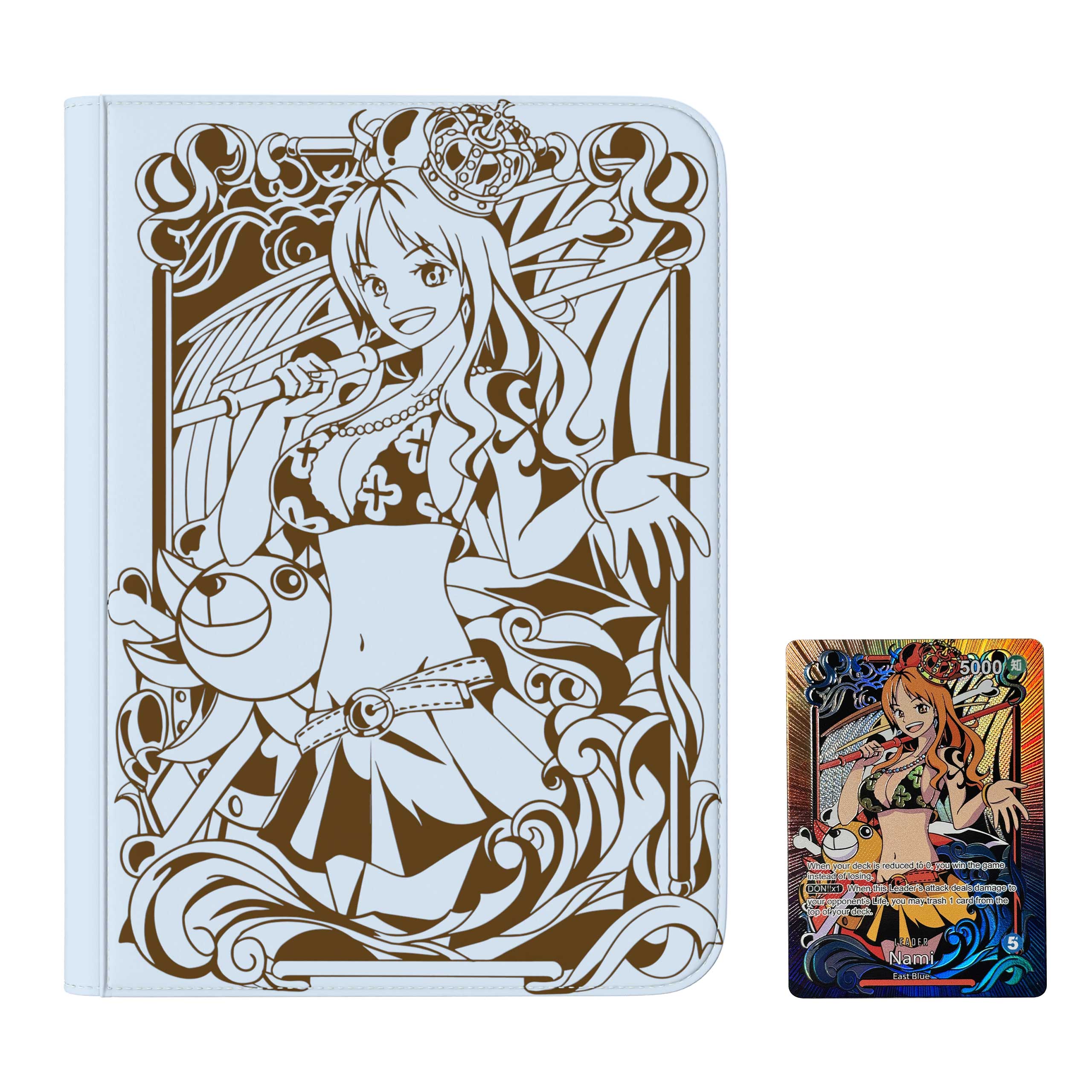 Navigator Nami - White Out Edition TCG Binder (With or Without Custom Art Leader Card) (Pre-Order)