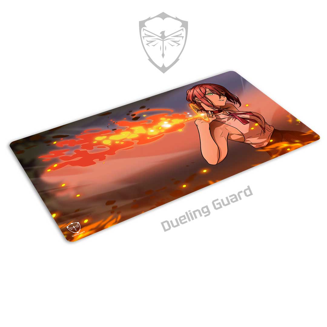 Bomb Girl 1-Player Stitched Edge Playmat